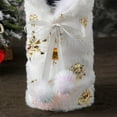 thumbnail image 4 of putnchl Christmas Decoration Wine Bottle Cover Restaurant Dress Up Champagne Red Wine Bag Scene Layout Snowflake Wine Cover, 4 of 4