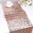 thumbnail image 3 of Camino de mesa con lentejuelas, mantel con purpurina para bodas, cumpleaños, celebraciones, eventos, decoración de fiestas, oro rosa, 30 275 cm, 3 of 5