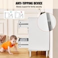 thumbnail image 6 of 6 Drawer Rattan Dresser, Boho Dresser, Rattan Chest of Drawers with Spacious Storage, Natural Rattan Dresser for Bedroom, Living Room & Hallway,Rattan Nightstand with Sturdy Handles&Legs, White, 6 of 7