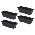thumbnail image 2 of GROWTH TANK 4 Pieces Flower Window Box Vegetable Planters with Trays for Windowsill Yard dark gray, 2 of 9