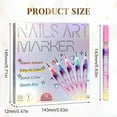 thumbnail image 7 of 12 Colors 3D Nail Polish Pens for Painting, Nail Art Pens Set, 2025 Upgrade Nail Art Markers for Gel Nails, DIY Quick Dry Graffiti Dotting Point Liner Pens, Nails Art Drawing Tool, 7 of 7
