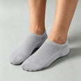 thumbnail image 2 of Yuanlong Unisex Mesh No Show Socks 5 Pack Low Cut Lightweight Breathable Thin Comfort Plain Basic Socks, 2 of 4