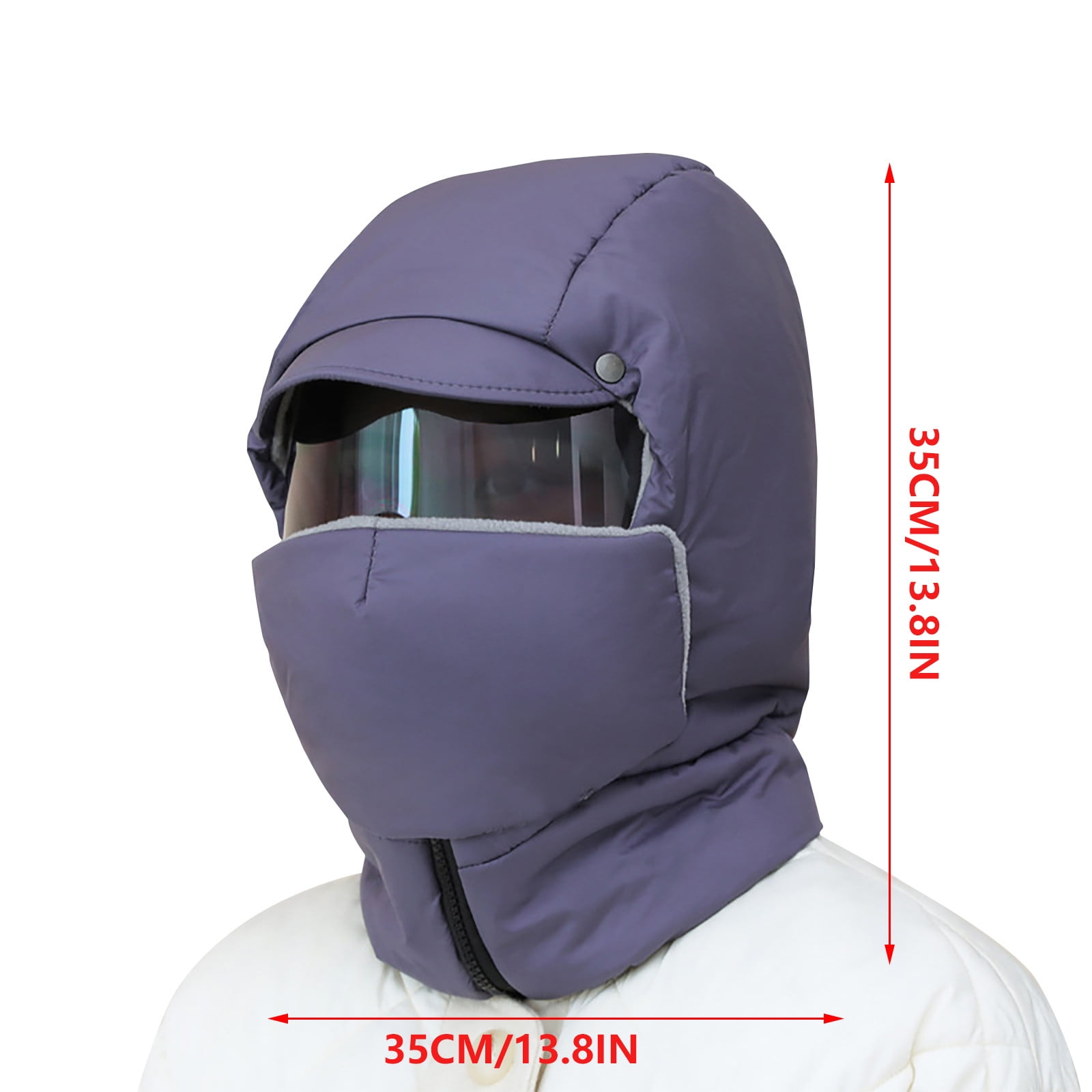 ddioayh Windproof Full Cover Outdoor Riding Mask with Glasses,Winter Mask Ski Hat Warm for Women Men,Riding