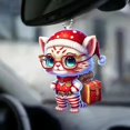 thumbnail image 2 of Lilixerw Personalized Christmas Tree Cute Cats Pendant,2D Acrylic Funny Christmas Cats Ornament for Christmas Tree Ornament, 2 of 6
