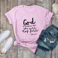 thumbnail image 2 of under $5 JINMGG Womens Plus Size $5 Women Plus Size Print Round Neck Short Sleeved T-Shirt Blouse Tops Pink XL, 2 of 3