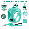 thumbnail image 3 of Cat Harness and Leash Set for Walking, Escape Proof Step-in Cat Vest, Soft Breathable Suede Kitten Harness with Reflective Strip, Adjustable Pet Harness for Small Medium Cats, 3 of 8