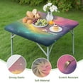 thumbnail image 4 of Colorful Tie Dye Nebula Pattern Square Fitted Tablecloth with Elastic Edge,Square Table Cover,Washable Elastic Table Cover for Home Kitchen Party Decor 34"x34", 4 of 6