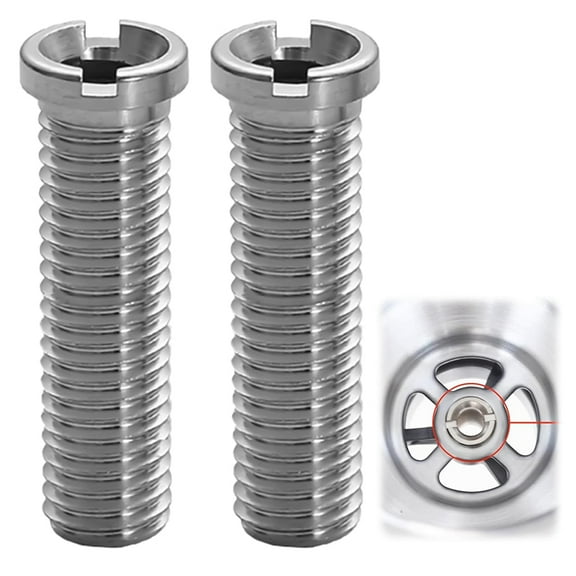 2pcs Kitchen Sink Strainer Screw Thicken 304 Stainless Steel Strainer Waste Threaded Connector 45mm Sink Bolt for Wash Basin Strainer Plug