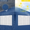 thumbnail image 3 of HOTEEL Canopy 10x10 Pop Up Canopy Tent with 3 Sidewalls Party Tents for Parties Weddings Backyard Waterproof Canopy Outdoor Commercial Canopy Event Tent with Stakes, Ropes, Blue, 3 of 7