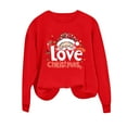 thumbnail image 5 of Xdegoge Santa Claus Christmas Sweatshirts for Women Crew Neck Long Sleeve Tops Xmas Tree Graphic Shirts Oversized Christmas Sweatshirts Women Holiday Sweatshirts for Women, Red L, 5 of 6