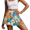 thumbnail image 2 of Xoenoiee Boho Mandala Flower Print Pleated Tennis Skirts for Women High Waist Golf Skirt Lightweight Mini Athletic Skorts for Pickleball Workout, L, 2 of 6