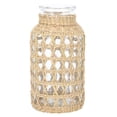 thumbnail image 4 of 1pc Rattan Woven Glass Vase Creative Desktop Vase Flower Arrangement Container, 4 of 8