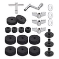 thumbnail image 1 of 23pcs Cymbale Remplacement Accessoires Pièces de Tambour avec Cymbale Stand Feutres Tambour Cymbale Feutre Pads Comprennent Écrous à Ailes Rondelles Cymbale Manches et Clé de Tambour, 1 of 7