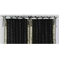 thumbnail image 4 of Tie Top Sheer Sari Curtains 80"W x 96"L matching tiebacks- Handcrafted Black Indian Drapes Unlined for light & airy ambience Perfect for Living/Bedroom/Dining Room Sold in Pairs, 4 of 6