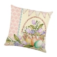 thumbnail image 3 of Fundas de almohada de 18x18 pulgadas, fundas de cojín decorativas con cremallera, decoración de Pascua, suaves Flor, 3 of 9