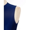 thumbnail image 6 of RUNQHUI Women's Lyrical Dance Costume Asymmetrical Skirted Leotard Modern Contemporary Dance Dress Navy Blue L, 6 of 7
