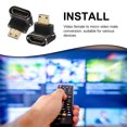 thumbnail image 4 of 2pcs Video Connector 90 Degree Projector Connector Tv Receiver Video Connector, 4 of 8