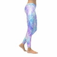 thumbnail image 3 of SUNENAT Mermaid Tails Galaxy Space Stretchy Capri Leggings Skinny Yoga Pants M, 3 of 4