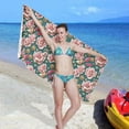 thumbnail image 7 of Flower Beach Towel Quick Dry Absorbent Bath Towels Sandproof Lightweight Towel for Gym Yoga Sports Swimming - 31x71in Washcloth Gift, 7 of 7