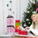 thumbnail image 4 of Bolsa de papel de regalo de Navidad, contenedor organizador de envoltura, resistente al agua, soporte para cintas de rollo, organización de Almacenamiento y organización del hogar Blanco 80cm Naiovety HA010541-02, 4 of 6