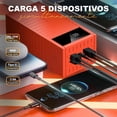 thumbnail image 4 of Power Bank Pila Batería Recargable Kimhi Carga Super Rapida 60,000mah Pd20w Portatil Color Rojo Con 4 Puertos Usb Y 1 Tipo C Bidireccional Cargador Para Celular Tablet Banco De Energia Pantalla Led, 4 of 5