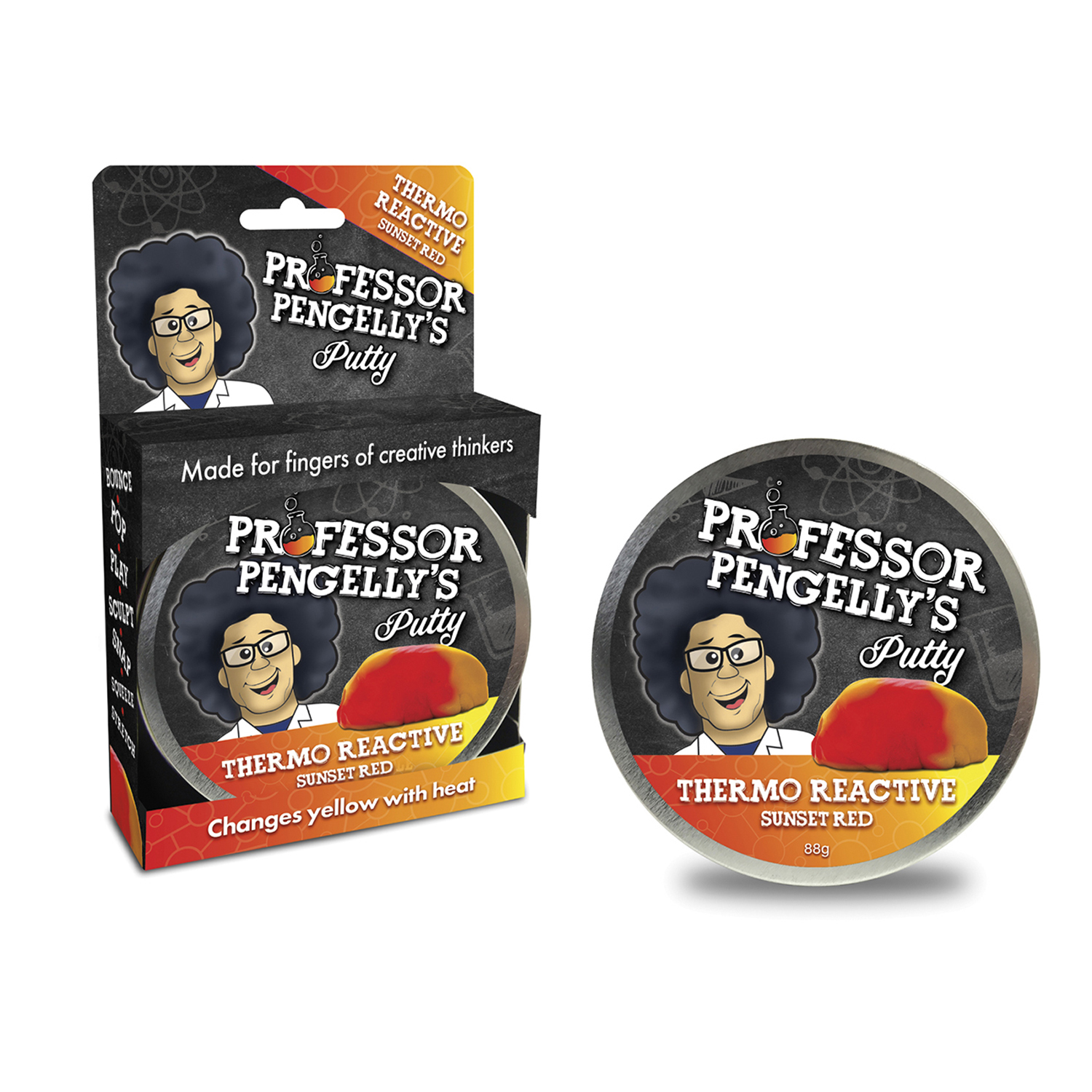 Professor Pengelly's Putty - Thermo Reactive Sunset Red Putty