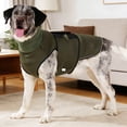 thumbnail image 2 of Dog Calming Vest M Size, Olive Green Calming Comfort Thunder Jacket, Two-Way High Collar & Reflective Strip Design, Chest 17.7-21.3 in / 45-54 cm, 2 of 5