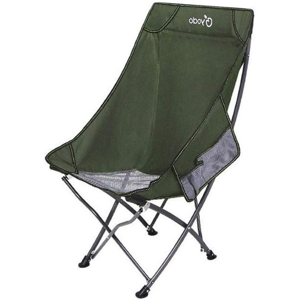 Ffiy Portable Camping Chair, Folding Mesh Outdoor Backpack Fishing Chair With Back Support & Side Pockets For Camping Picnic Beach Patio Travel Hiking