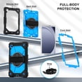thumbnail image 5 of Case for Samsung Galaxy Tab A11 8.7" 2025 SM-X133 / SM-X135, Rugged Shockproof Case with Crossbody Strap [360° Rotating Hand Strap] & Adjustable Stand, M, 5 of 7