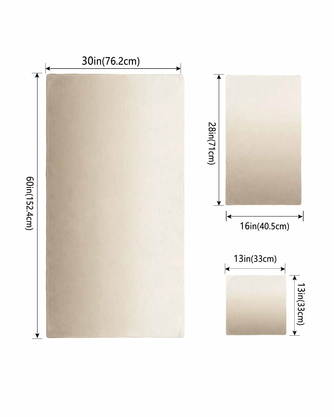 Beige Brown Ombre Bath Towels for Bathroom Set,Luxury Microfiber Towels Gifts for Women,Beach Kitchen Hand Hair Face Towel and Dish Washcloth,Modern Abstract Art Gradient Aesthetics Towels+Set
