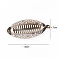 thumbnail image 7 of Meidiya Elegant Shining Rhinestone Crystal Banana Clip Hair Clincher Rounded Edges Hair Comb Fish Shape Grips Clamp Headwear for Women, 7 of 7