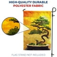 thumbnail image 4 of America Forever Bonsai Tree Garden Flag 12.5 x 18 inches Japanese Pine Tree at Sunrise Double Sided Seasonal Peaceful Summer Yard Outdoor Decorative Japanese Art Garden Flag, 4 of 5
