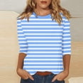 thumbnail image 2 of Long Sleeve Shirts For Women New Shoulder Seven Quarter Sleeve T Shirt Summer Top Womens Long Sleeve Tops, 2 of 5