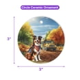thumbnail image 5 of Goodbye Summer Border Collie Hello Fall Time for School Ceramic Round Ornament Borders Dog Lovers Gifts Idea Home Tree Decor - 02014, 5 of 5