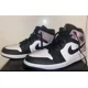 thumbnail image 4 of A i r-Jor-dan 1 Mid BLACK/BLEACHED CORAL-WHITE Size: 8.5, 4 of 6