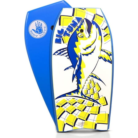 Body Glove Big Tuna 45 inch Large Bodyboard for Tall Riders with Coiled Leash & Wrist Strap - Durable, Light Weight EPS Core with Smooth Top & Slick HDPE Bottom