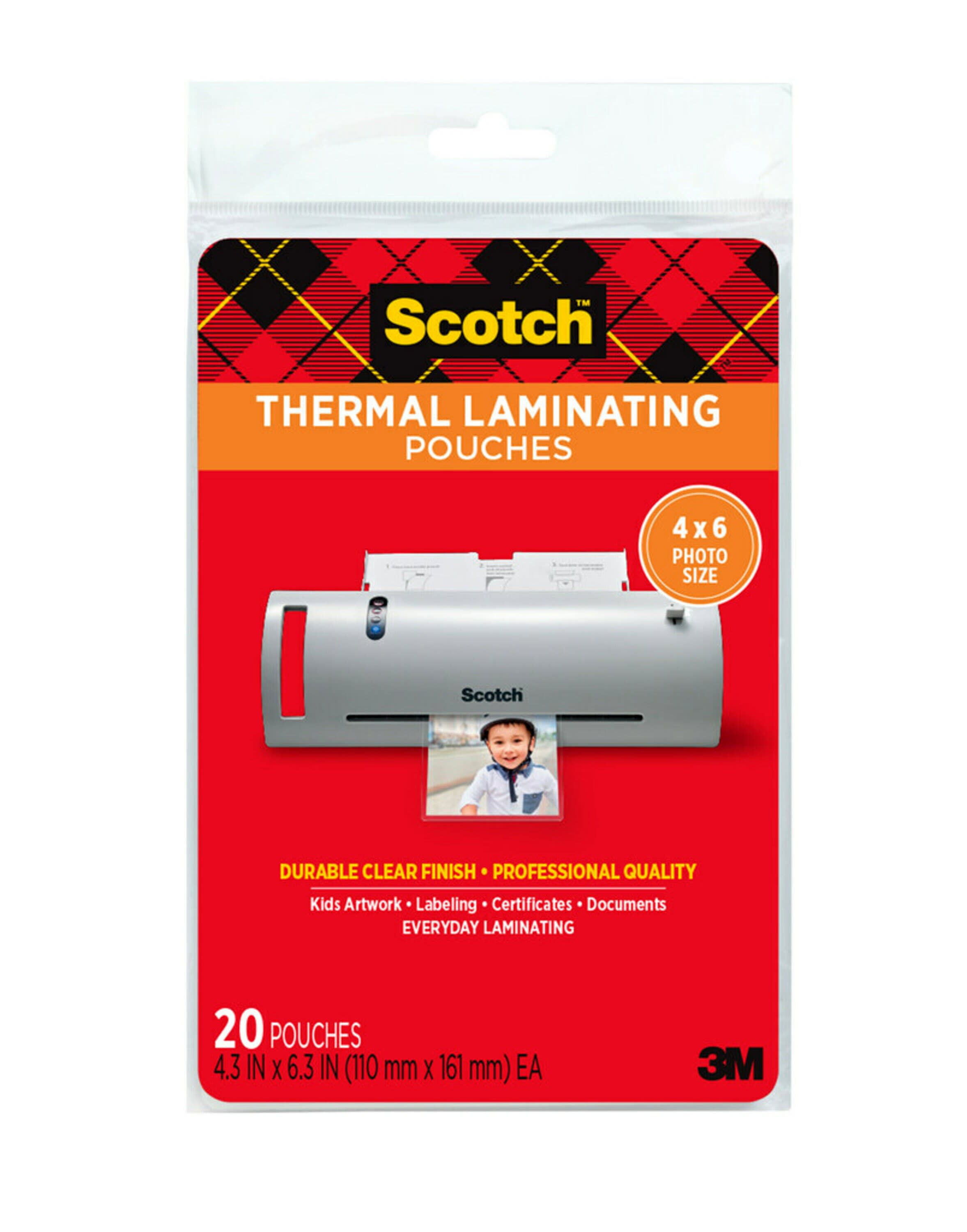 Scotch 3M Thermal Laminating Pouches 4" X 6" 100 TP5900 FREE SHIPPING 