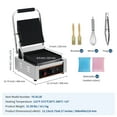 thumbnail image 2 of Garvee Commercial 1800W Panini Press, Adjustable Temp, 9x9" Stainless Steel Grill for Sandwiches/Burgers, 2 of 7