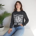 thumbnail image 6 of Play Ball Baseball Sweatshirt Baseball Mom Shirt Retro Baseball Crewneck, 6 of 7