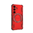 thumbnail image 3 of Armor Designed for Samsung Galaxy S25 Case, Built-in Magnet Compatible with MagSafe Charging Slim Lightweight Shockproof Dropproof Rugged Protective Phone Cover for Galaxy S25, Red, 3 of 11