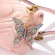 thumbnail image 3 of Accesorios de llavero de mariposa de cristal para mujeres y niñas Llavero de coche brillante Llavero con diamantes de imitación Colgante de bolso, 3 of 5