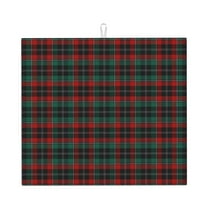 Rocae Tartan Plaid for Drying Mat for Kitchen 16*18 inch Easy to Clean Dish Rack Pad