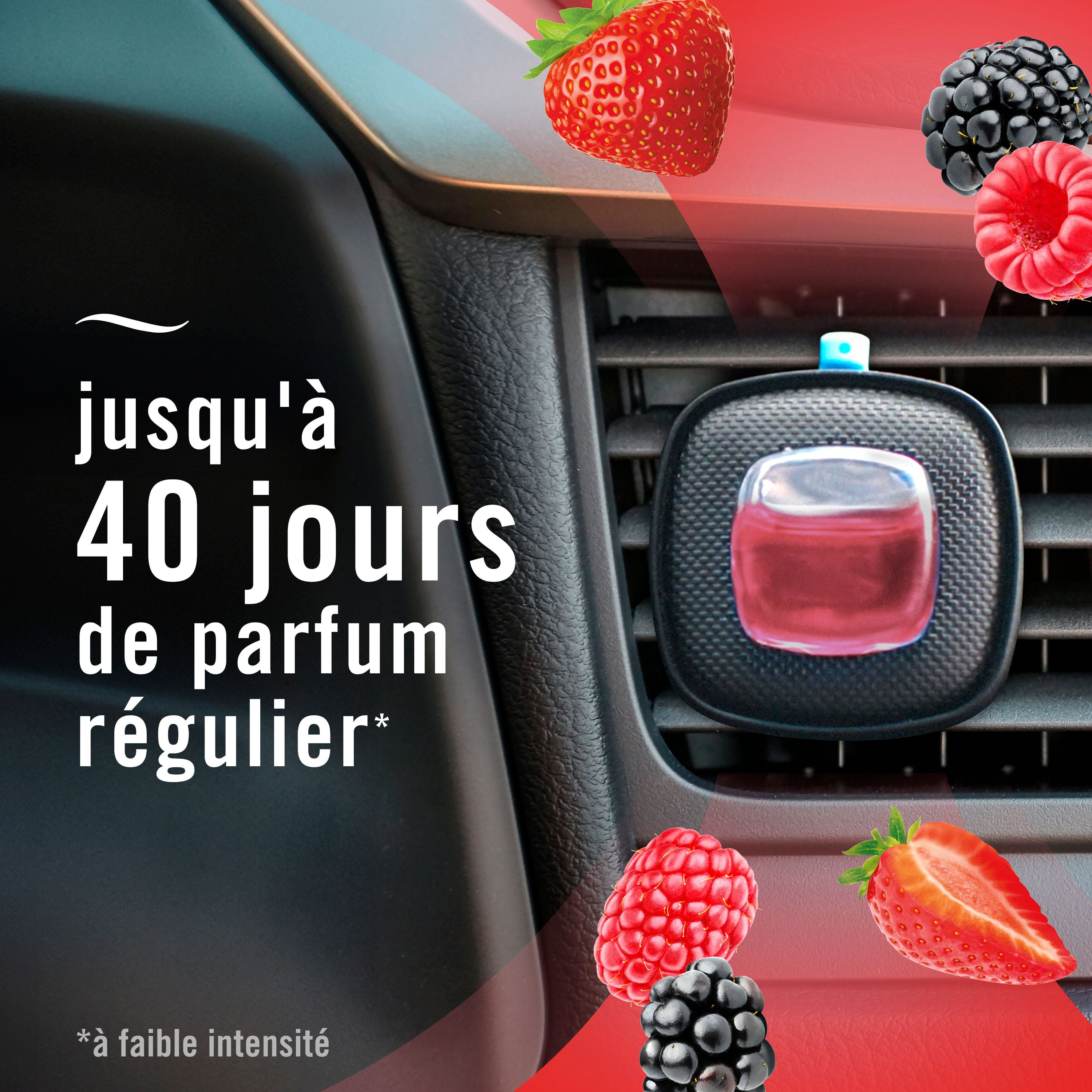 Febreze Car Air Freshener Vent Clip Berry & Bramble Scent, Car Vent Clip, 2ct