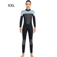thumbnail image 3 of Soidarity Trajes de buceo traje de neopreno térmico de una pieza de manga larga cálido traje de baño de Surf impermeable ropa de surf profesional Deportes acuáticos Mujer Gris Claro XXL Soidarity OD020685-24, 3 of 6