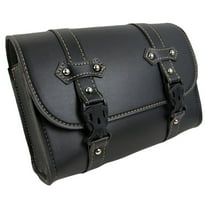 LULULION Black Motorcycle Saddle Bag Easy Install Large Capacity Side Tool Pouch