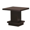 thumbnail image 1 of Benzara BM184934 Table d'Appoint Contemporaine avec Base à Piédestal, Brun Cappuccino, 1 of 4