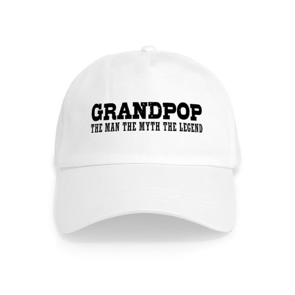 CafePress - Grandpop The Man The Myth The Legend Cap - Adjustable 100% Brushed Unisex Casual Cotton Baseball Cap, Beige, 1