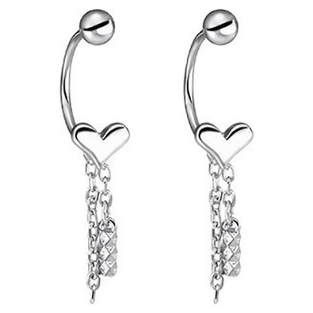 Cute Heart Half Hoop Earrings 925 Sterling Silver Cartilage Helix Tiny