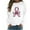 White, variant on Jsaierl Breast Cancer Sweatshirts Women Pink Ribbon Print Sweatshirt Funny Long Sleeve Tops Plus Size Tunic Pullovers Breast Cancer Survivor Gifts Shirts
