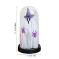 thumbnail image 3 of RBCKVXZ Halloween Decorations, Light Up Ghost in Glass Cloche, Cute Standing Ghost Statue with Light for Home, Kitchen, Mantel, Tabletop, Party and Holiday Decorations (Purple,8.5"), 3 of 6